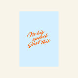 Gift card: No big speech. Just this.